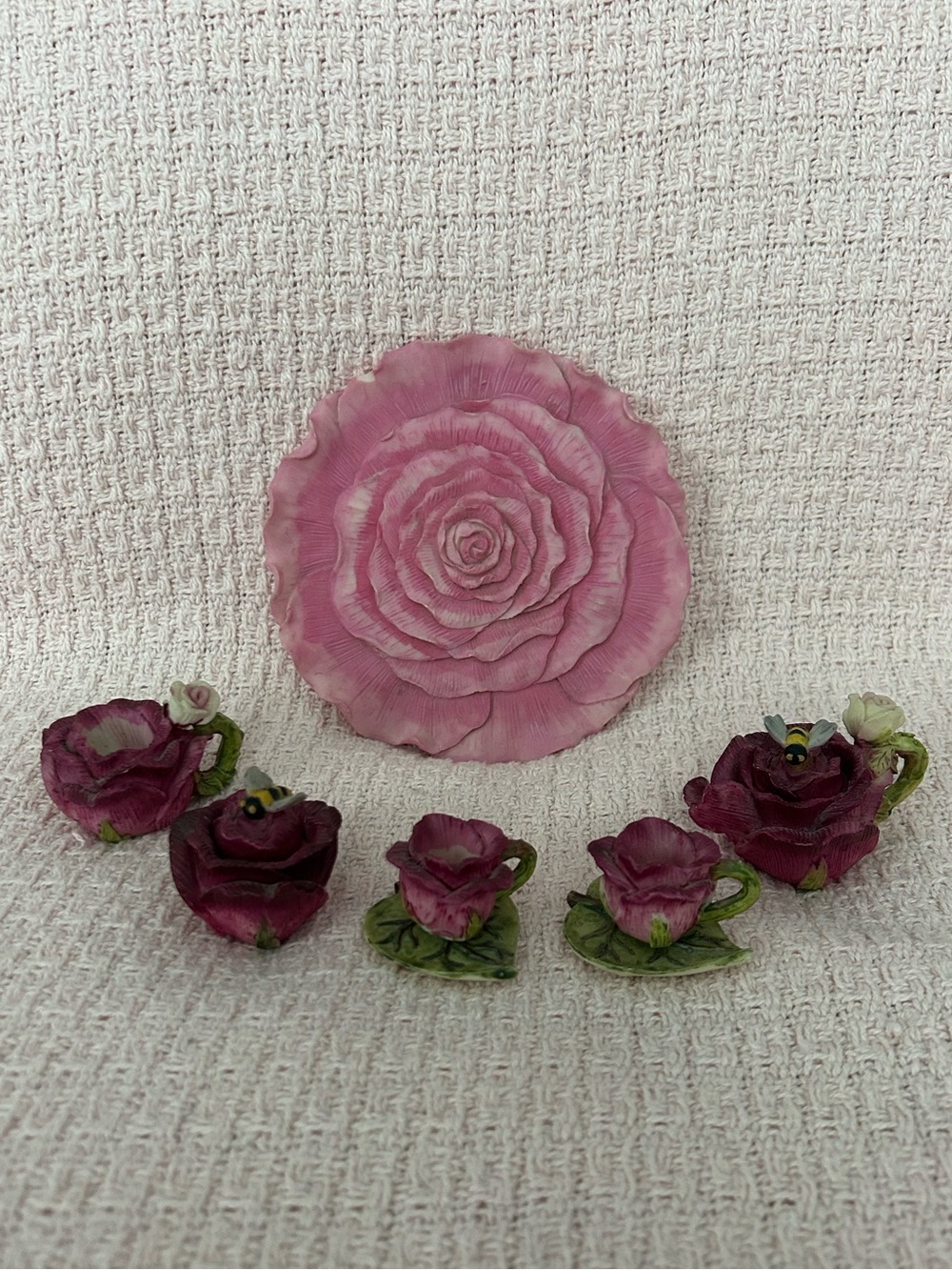 Rose and Bee miniature tea set